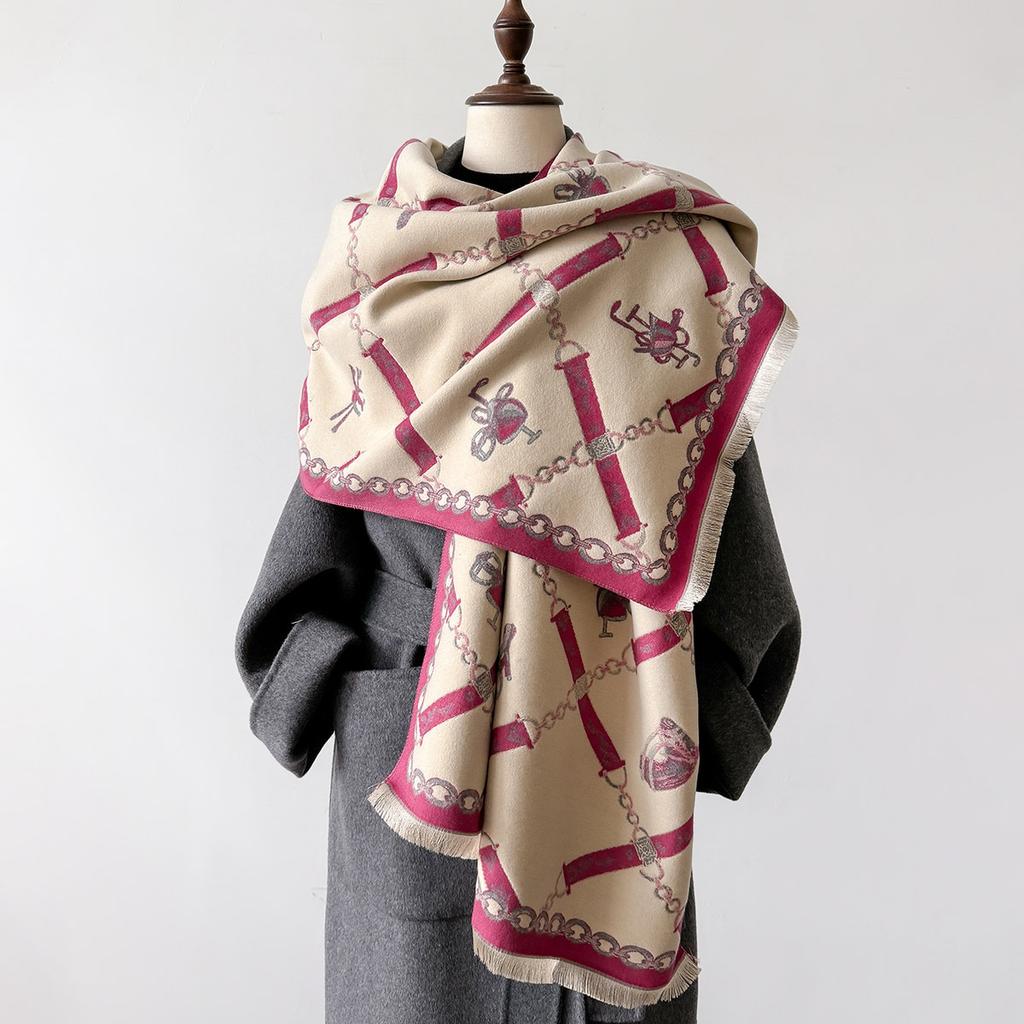 Koreanische Version Poncho Schal Herbst Winter Luxus Herren Damen Langschal Dick Warm Doppelseitig Wickeltuch Bufanda Große Decke