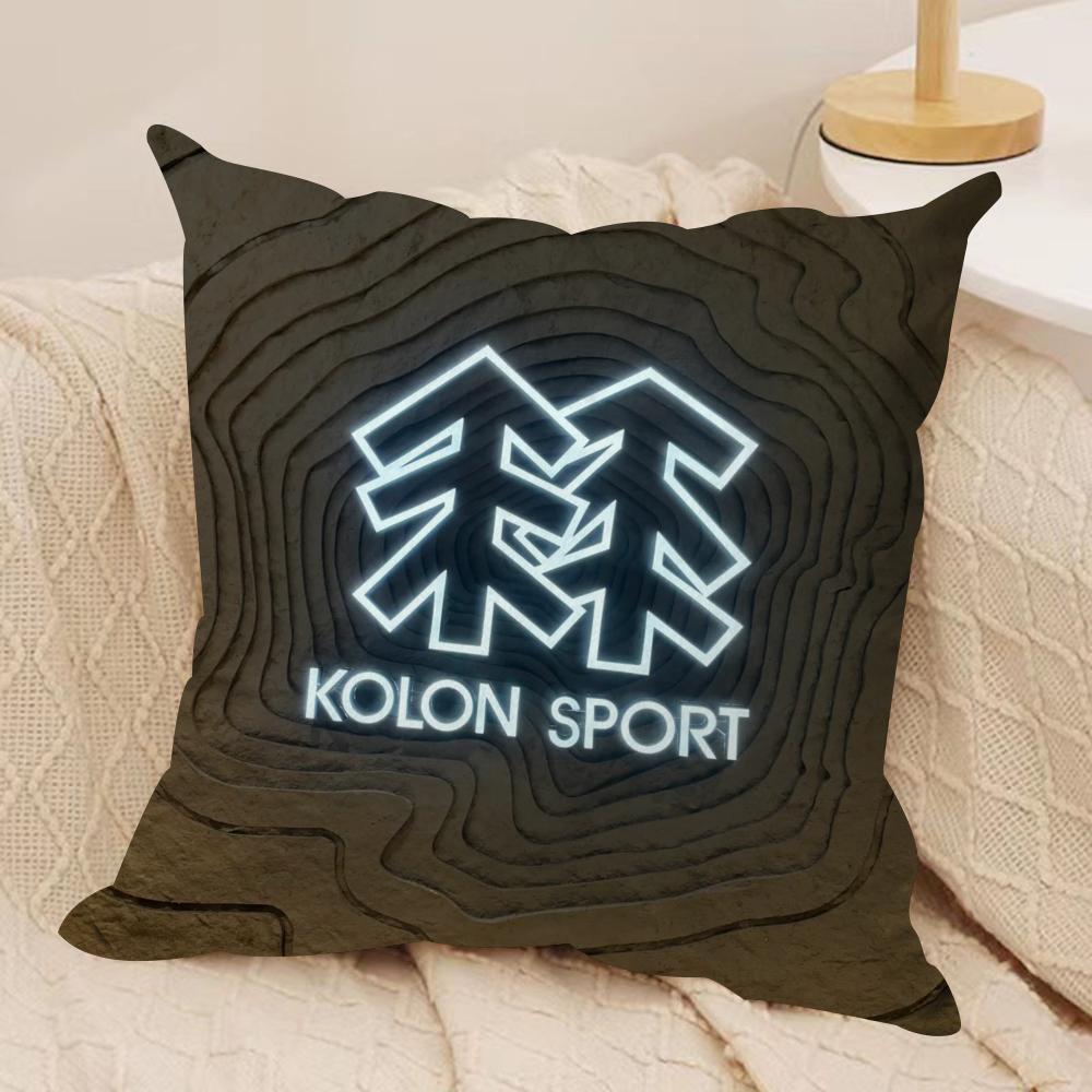 Luxury K-KolonS S-SPORT Cushion Cover Soft Plush Fabric Double-Sided Printed Sofa Cushion Cover for All Seasons Home Decor Gift