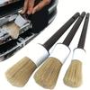 3PCS Car Exterior Interior Detail Brush Boar Hair Bristle Brushes for Car Cleaning Auto Detail Tools Dashboard Cleaning Brush