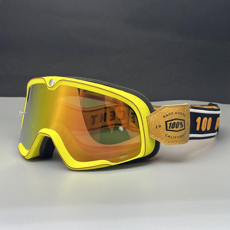 Brille Motorradbrille Vintage Lokomotive Harley Helmbrille Outdoor Sport Windschutz