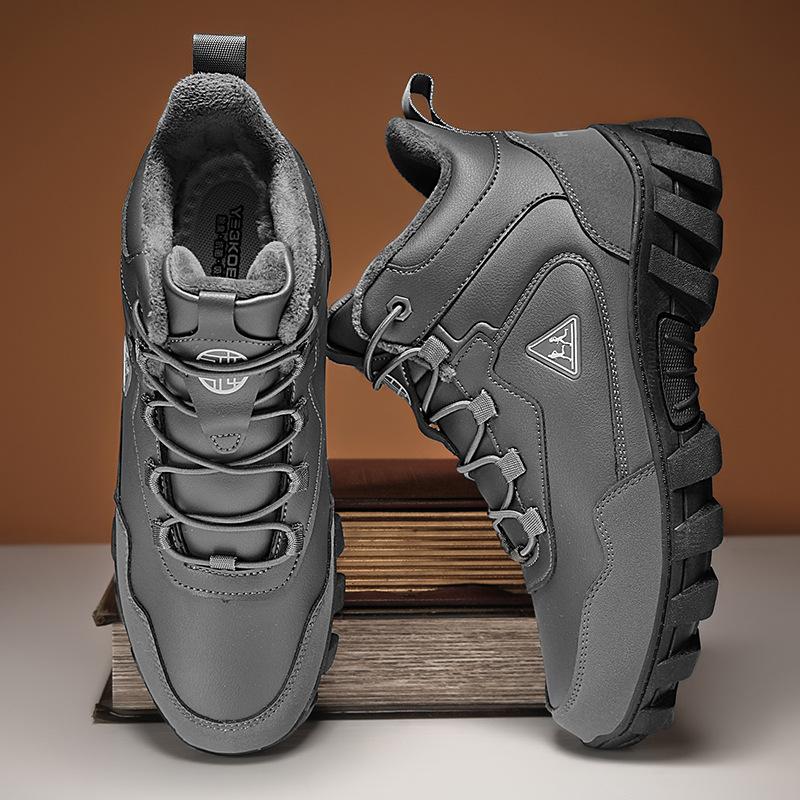 High-top snow boots men's dad shoes winter velvet thickened warm large size cotton shoes men's 46 sports shoes non-slip