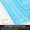 New 70x40cm Extended Bathtub Mat PVC Material Suction Cup Anti-slip Mat Water-Resistant Foldable Bathroom Mat Bathroom Use