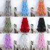 Princess Style Mesh Skirt With Ruffle Hem And High Waist For Summer Casual Wear