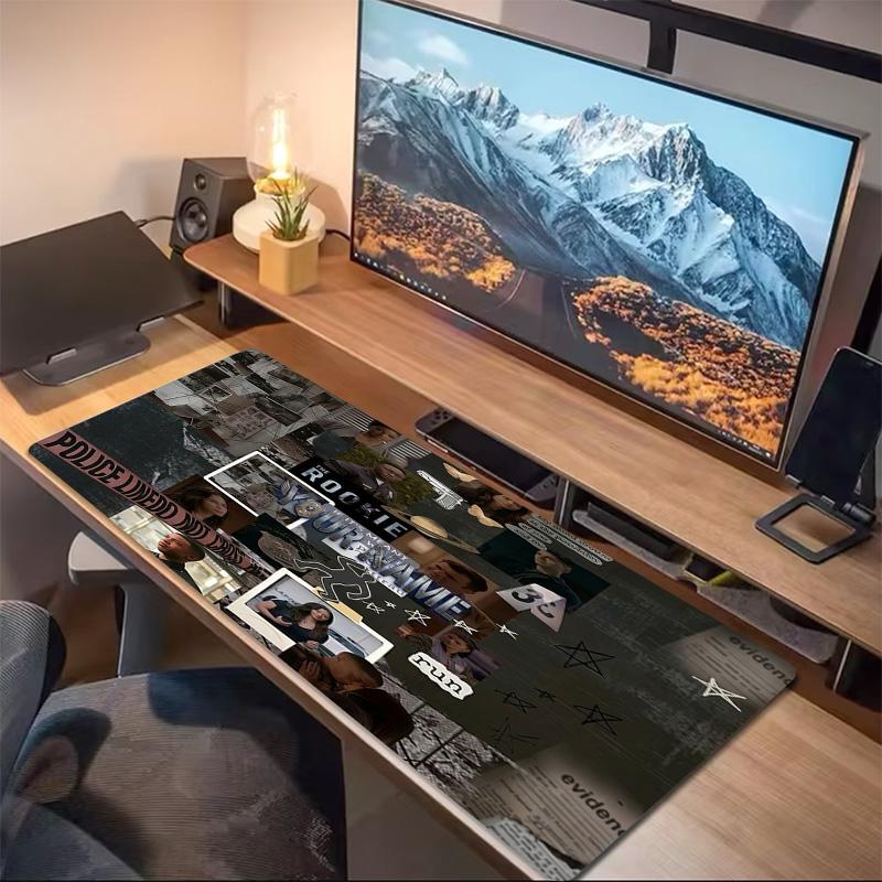 The Rookie Custom Name Large Size Mouse Pad Large Gaming Table Cushion Non-slip Laptop Tablet Big Mousepad XXL Mat Mini PC Playmat With Lock edge
