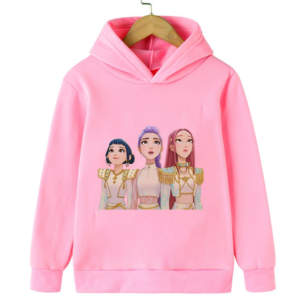 Kpop Hon na čarodějnice dětské oblečení, chlapecké a dívčí jarní a podzimní mikiny s hřejivostí a fleecové mikiny