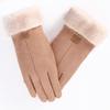 Full Fingers Mittens Soft Women Winter Gloves Fashion Suede Gloves  Skiing
