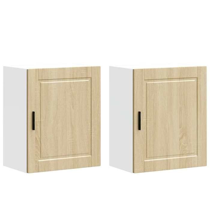 VidaXL Armoires murales de cuisine 2 pcs Porto chêne sonoma, meuble mural de cuisine, armoire pour mur de cuisine, armoire 854044