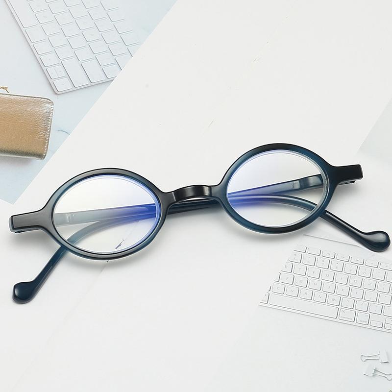 Retro Anti-Blue Reading Glasses Women'S Round Reading Glasses Comfortable Elderly Glasses Portable Glasses Fashion Reading Glasses Men