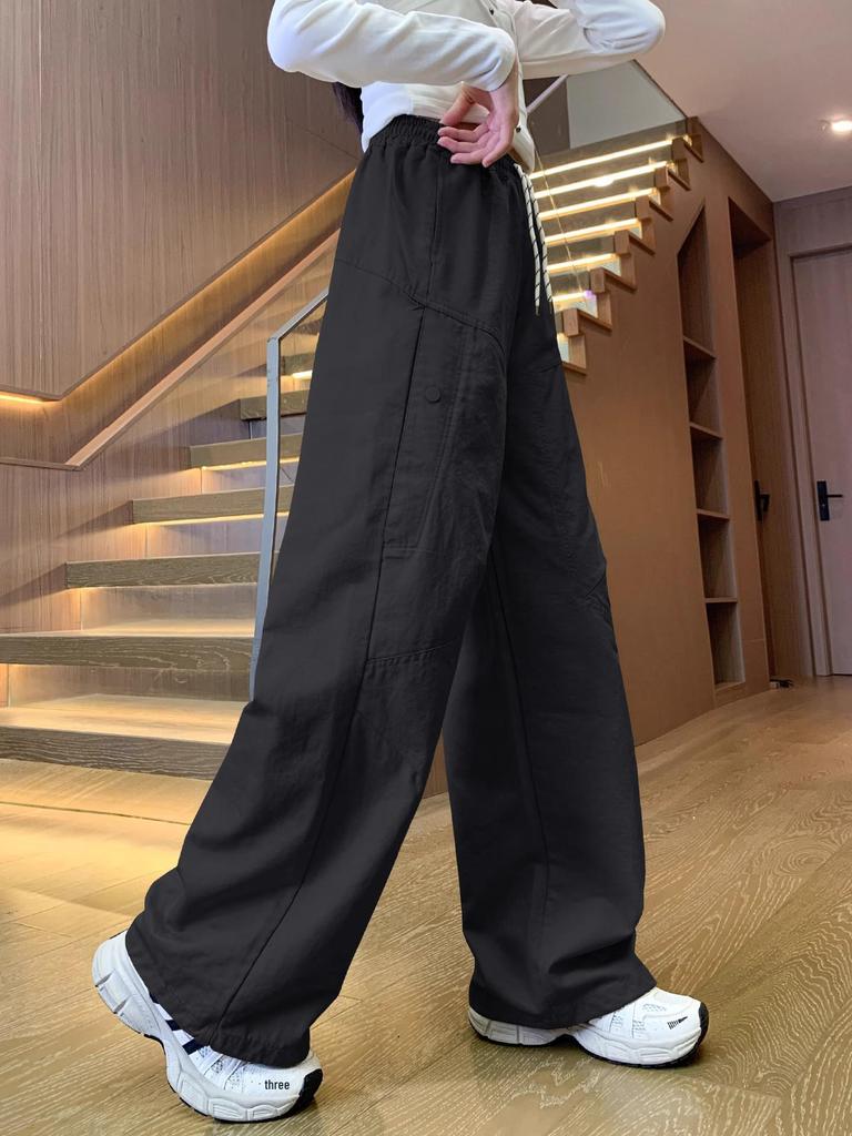 Girls' Korean Style Streetwear Cargo Pants - Spring/Autumn 2025 for Middle School