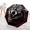 1pc Wolf Pack Compact Travel Umbrella, Automatic Folding Lightweight Windproof 8-Bone Reinforced Design, Portable for Backpack Durable Canop