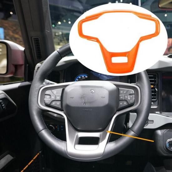 Center Console Steering Wheel Air Condition Decor Cover Trim For Bronco Orange