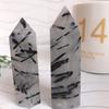 Unique Natural Black Tourmaline Crystal Obelisk Quartz Point Healing Decor Perfect For Spiritual Growth