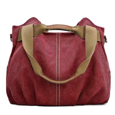 Canvas Shoulder Bag for Women Large Capacity Versatile Bag Zipper High Quality Leisure Fashion  New