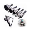 5-Piece High-Speed Steel Sawtooth Hole Opener Drill Bit Set for Aluminum and Iron Plates - 16mm, 20mm, 25mm, 30mm