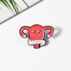 Unique Cartoon Uterus Shaped Alloy Brooch Creative Personalized Enamel Pin For All Genders