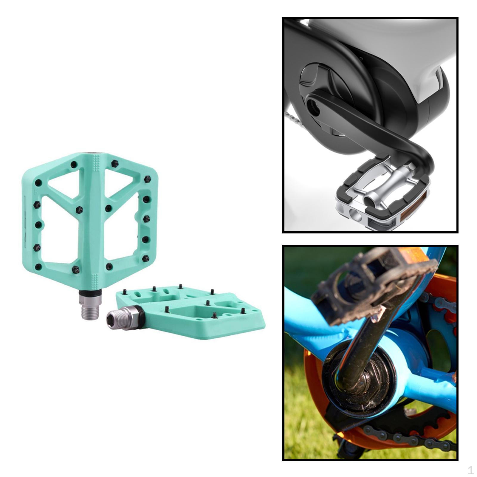 

Аксессуары для велосипедных педалей Стабильная нескользящая конструкция, прочная гладкая велосипедная плоская езда на велосипеде для Cyan Blue