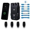 Graffiti Invisible Wireless Anti-theft Smart Lock with Remote Control for Home, Keyhole-less Design for Entrance and Sliding Doors