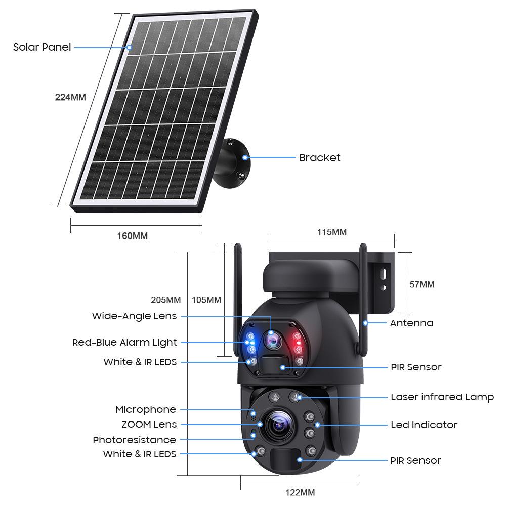 UBOX 6MP HD Outdoor Solar Camera with 20x Zoom & 4G Connectivity