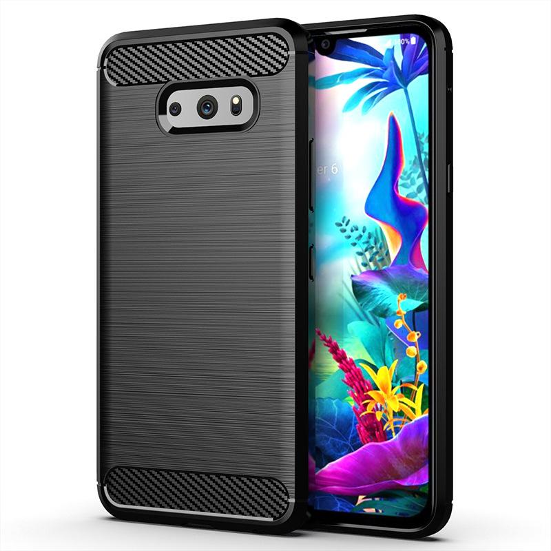 

Силіконовий чохол для LG G8X ThinQ V50 thinq Протиударний чохол для телефону з вуглецевого волокна для lg v50s thinq Soft TPU Cases Coque Fundas LG G8X ThinQ чорний