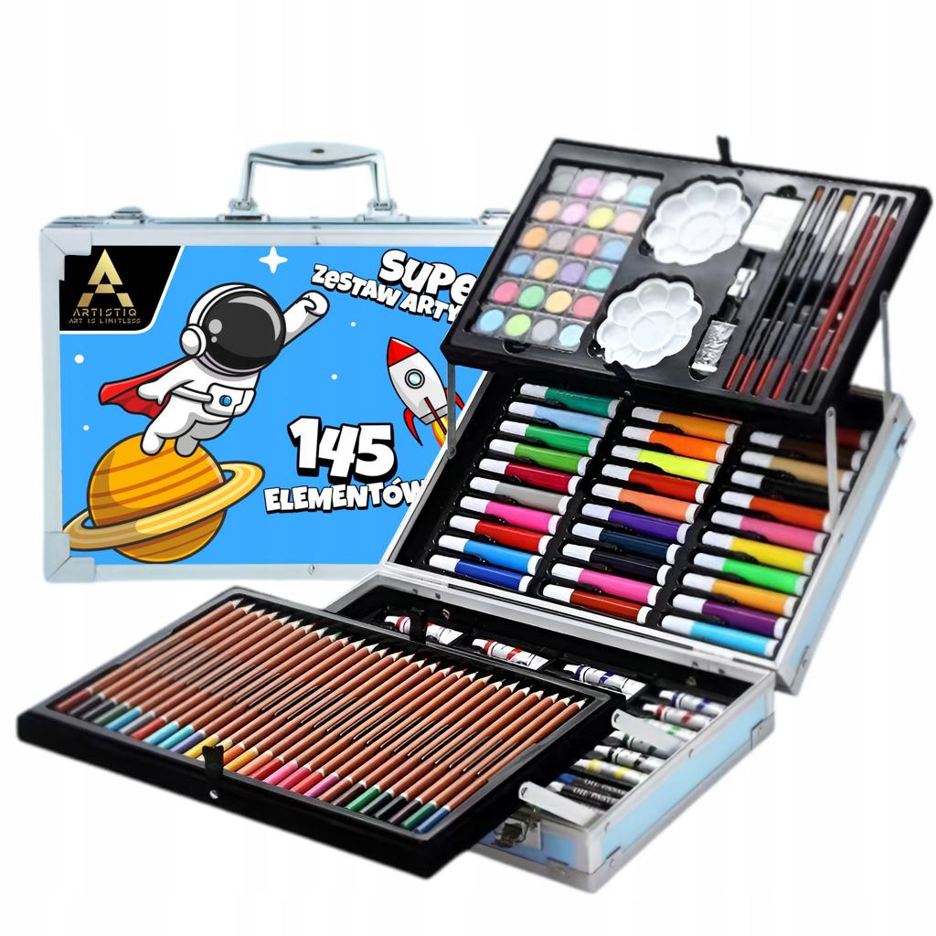Artistic Set for Painting and Coloring Kosmos Suitcase 145 Pcs