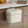 Wall-Mounted Trash Can with Lid for Bathroom, Toilet, Kitchen, or Household Use - High-End Crevice Storage Solution