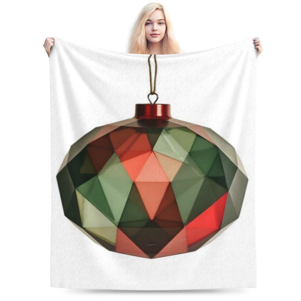 

Modern Geometric Christmas Bauble Personalized Warm Decorate Home An UltraSoft Micro Fleece Blanket 75x100cm 30x40in