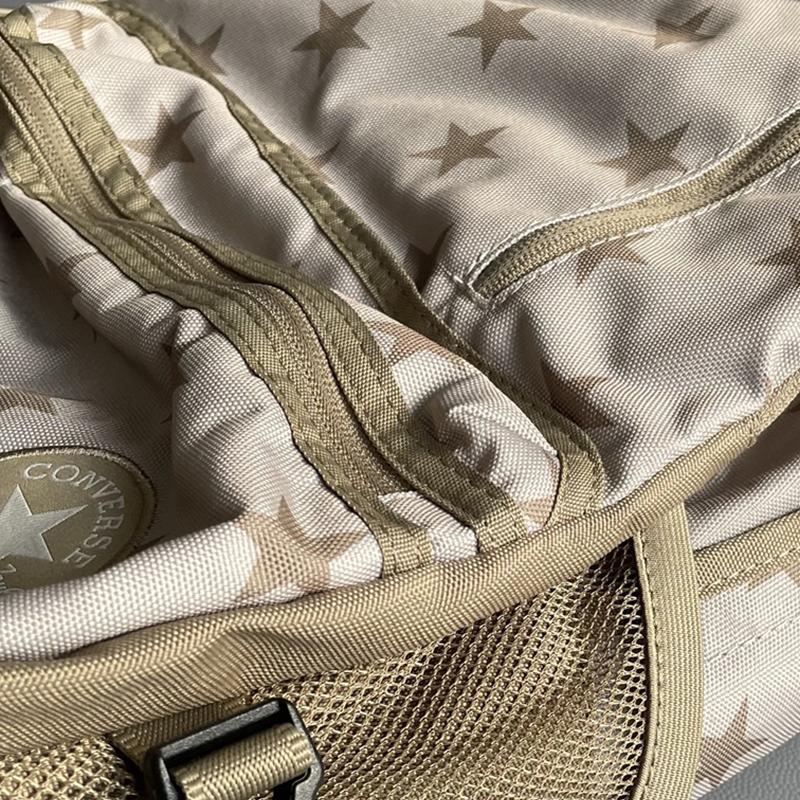 New Converse Polyester Backpack Regular Unisex Coffee Gray Green 10022408-A12