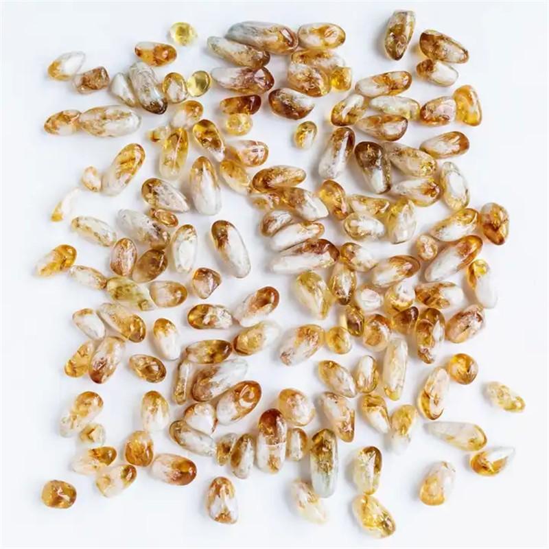 high quality natural healing hand carved palm crystal quartz citrine tumbled stone for home decoration