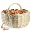 KADAX Kosz Wiklinowy Koszyk Na Grzyby Zakupy Piknik Owoce Z Wikliny Biały Duży
