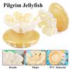 Oenux Ocean Animals Model Jellyfish Starfish Sea Anemone Coral Action Figures Aquarium PVC Miniature Educational Kids Toy Gift