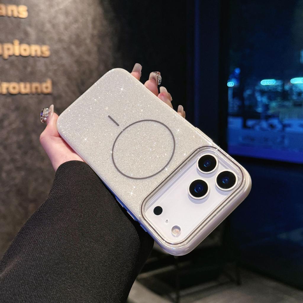 Starry Sky Flash Powder Magnetic Suction IPhone17PROMAX Phone Case Apple 16 Advanced Sense Anti Fall Protection Case 15