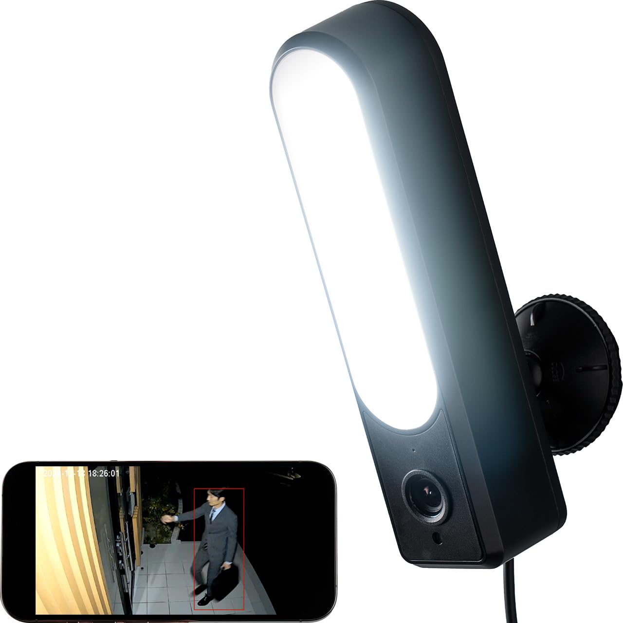

Sanwa Direct Security with Sensor Motion Wireless Smartphone Nighttime Motion Security Light Camera, Indoor/Outdoor, Wireless, Wi-Fi, IP65, Light,