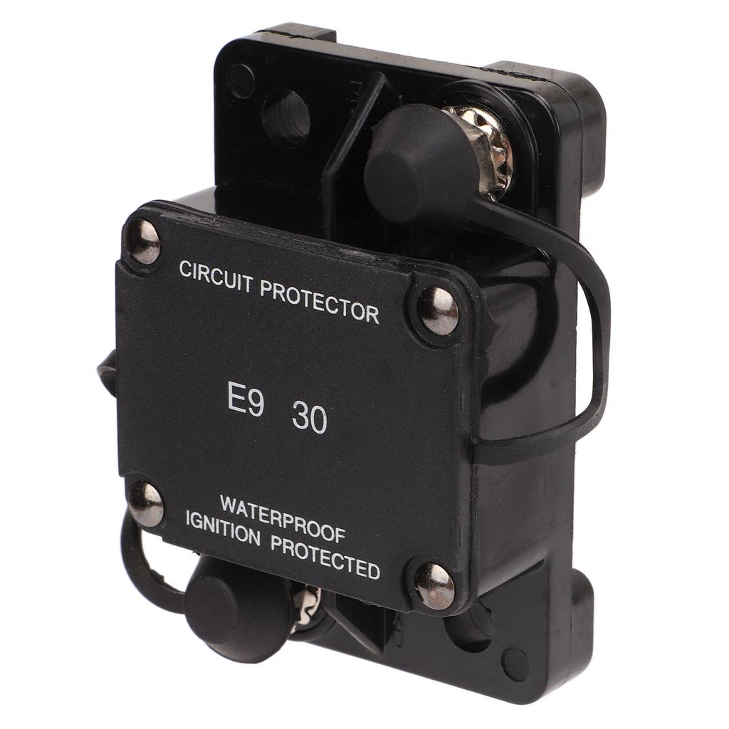 Automatic Reset Circuit Breaker 32V 30A 1 4in Stud IP67 Protection Fireproof for Trucks Buses RVs Battery