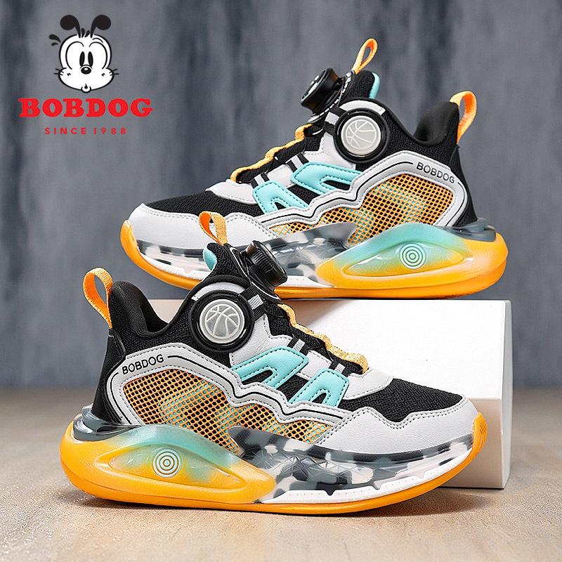 Bobodou Boys' 2026 Waterproof Leather Sports Shoes: Lightweight Basketball and Running Footwear