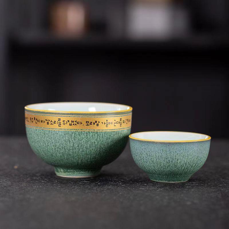 New Glass And Ceramics Tea Set 3 Cups Gaiwan Frosted Transparent Glass Portable Travel Tureen Teaware Ceremony 170ML