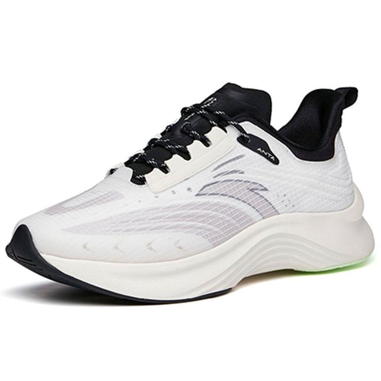 Anta Technologie Edge Comfort Sportovní odpružení Protiskluzové Odolné proti opotřebení Nízké ležérní Běžecké boty Pánské tenisky Bílá Šedá Černá 912135588-2