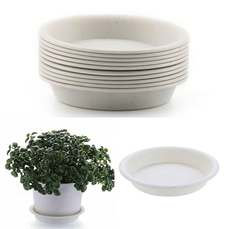 Plastic-Saucer Base Round Plant Flower Pot Plate Water Drip Tray Planter-Garden