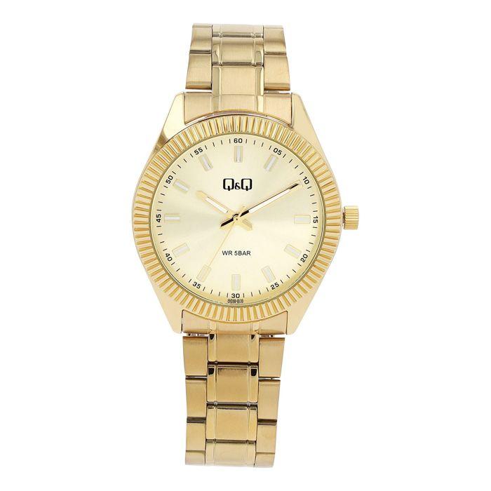 Montre - Q&Q - Quartz 40 mm - Doré acier inoxydable - Étanchéité 5 ATM