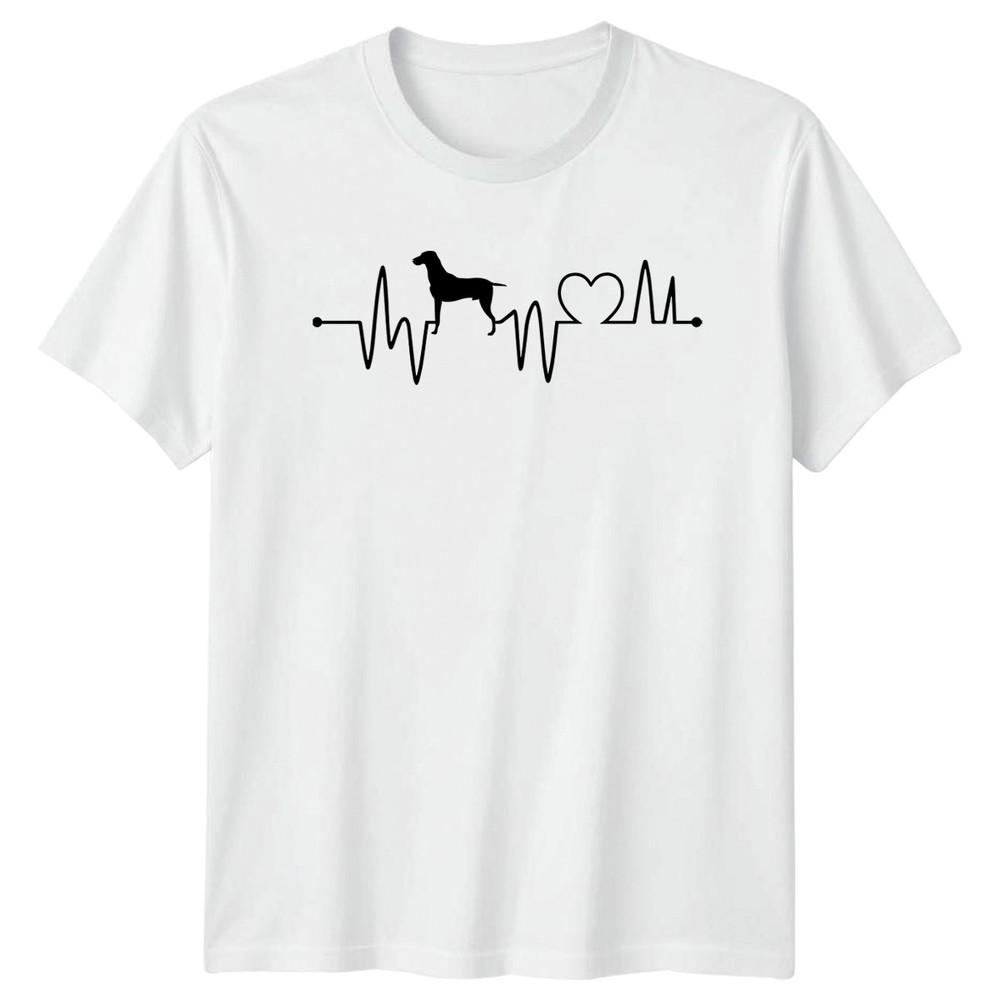 Dog Silhouette Heartbeat TShirt Animal Lover Gift For Him And Her S