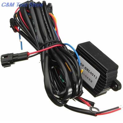 DRL Control Switch Harness 12V Car DRL Daytime Running Light Dimmer Dimming Relay Control Switch 1pc