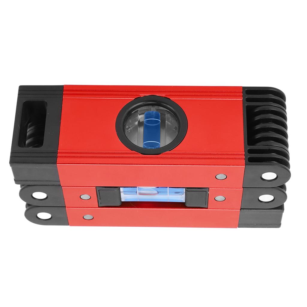 Magnetic Foldable Level 3 Sections Flexible Level Multi Angle Woodworking Level Measuring Tool Red