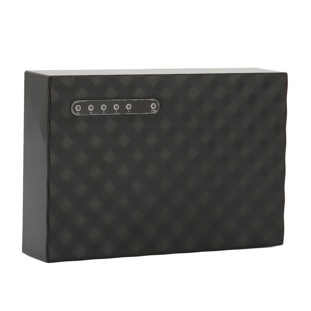 Network Switch 1000M 5 Port Self Adaptive LED Panel Computer Gigabit Ethernet Network Switch 100‑240V
