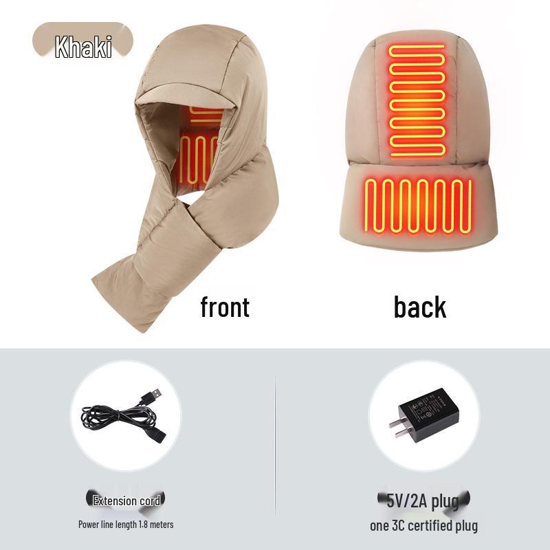 Far-Infrared Heated Hat and Scarf for Winter Riding
