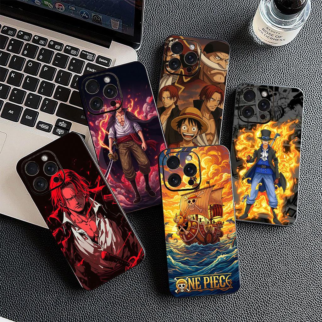 Protective Cover for Apple iPhone 12 13 Pro XS Max Mini ProMax X XR Air 13Pro Casing Phone Case Shanks Red Hair One Luffy Pieces