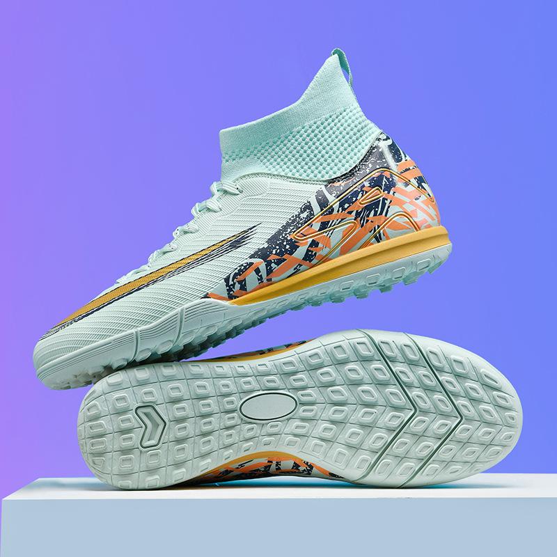 

Новые высокие футбольные бутсы мужские искусственная трава длинные шипы сломанные шипы тренировочная спортивная обувь заводское наличие 45