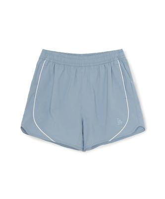 Emelbi Women'S Varsity Sportive 3/4 Track Shorts La (L.Sky Blue)