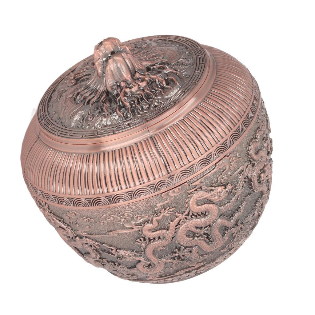 Teebehälter Metall Aufbewahrungsbehälter für losen Tee Luftdichter Teebeutelbehälter Exquisite bronzefarbene Teedose