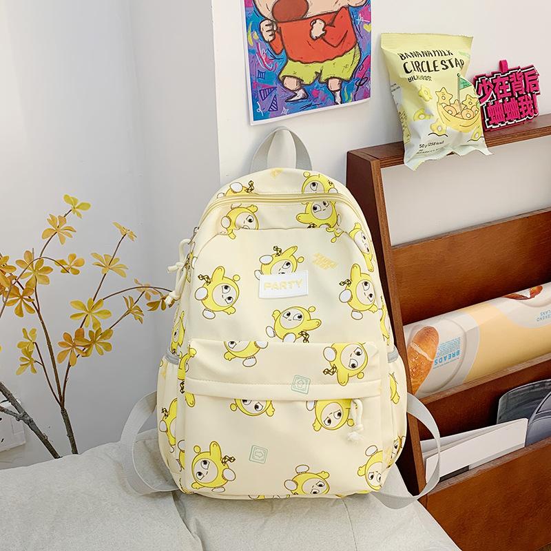 New backpack girl primary and secondary school schoolbag campus cartoon cute large capacity casual super light backpack