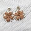 Spring Dopamine Resort Style Sunflower Earrings - Fresh, Colorful, Woven Accessories for a Personal Touch