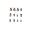 Short European Square Manicure Wearing White French Ins Small Clear Fresh Air Small Flower Love Valentine'S Day Sticker White